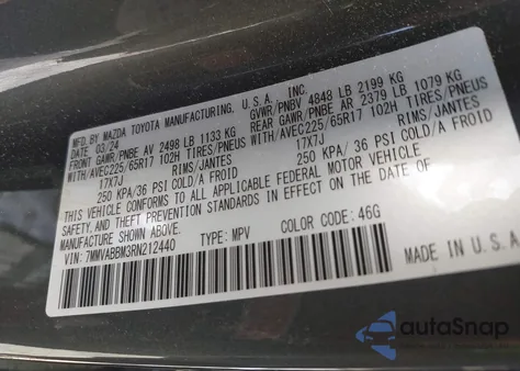 2024 Mazda Cx-50 2.5 S Preferred z USA, uszkodzony, nr VIN 7MMVABBM3RN212440